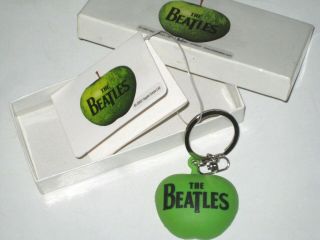 The Beatles Official Apple Rubber Keyring // 2007 Rare // Key Ring