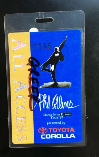 Phil Collins - 1997 Tour - All Access Laminate - Rare