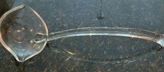 Fostoria Sunray? Glass Punch Ladle 13 " W/ Double Pour Spout
