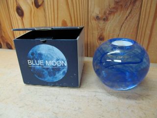 Kosta Boda Sweden Crystal – Votive Candle Holder Paperweight – Blue Moon