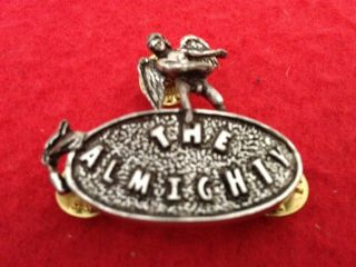 The Almighty Crank Rare Vintage Cast Metal Badge Poker 1994 Postage
