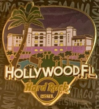 Hard Rock Hotel Hollywood Fl 2017 " Greetings From " Series Pin Guitar Pick 97609