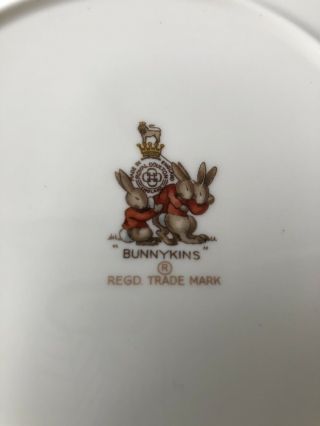 Vintage Bunnykins 3 bowl set signed Barbara Vernon Royal Doulton 5