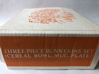 Vintage Bunnykins 3 bowl set signed Barbara Vernon Royal Doulton 7