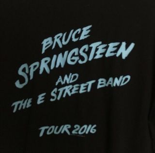 Bruce Springsteen The River 2016 Concert Tour Xxl T - Shirt Ss Ringer Tee Black