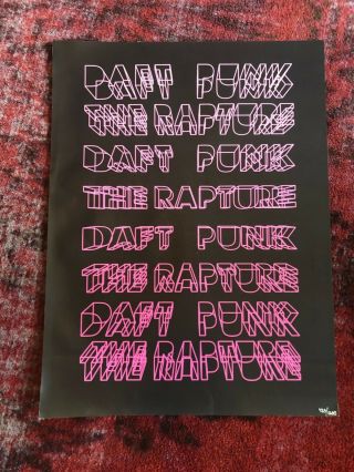 Daft Punk & The Rapture Concert Poster Print - Rare/punk/electronic