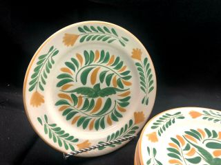Williams Sonoma 2011 Anfora Verde Luncheon/Salad Plate Set of 5 Green/Gold 2