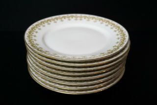 Charles Ahrenfeldt Limoges China Ahr19 Arcs And Dots Set Of 8 Bread Plates