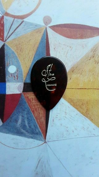 Toto Steve Lukather One - Sided Gold Signature Teardrop Tort Guitar Pick