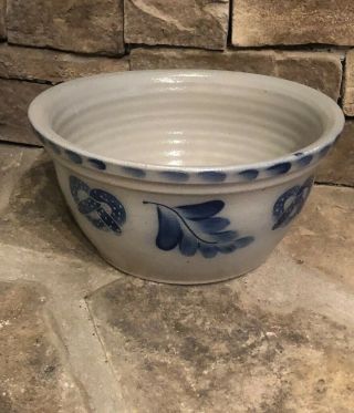 Eldreth Pottery Stoneware Salt Glaze Heart Pretzel Bowl 9 3/4” Lancaster PA 2004 3