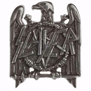 Slayer Eagle Logo Badge Metal Pin Brooch Pewter Alchemy Rocks Official Merch