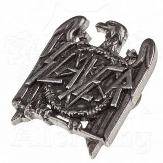 SLAYER EAGLE LOGO BADGE Metal Pin Brooch Pewter ALCHEMY ROCKS OFFICIAL MERCH 2