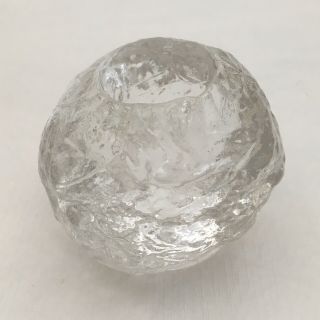 Kosta Boda Crystal Snowball Votive Candle Holder Extra Large 4.  5 " Diameter