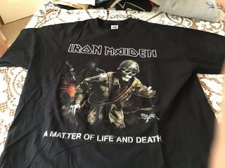 Iron Maiden A Matter Of Life And Death T - Shirt Xxl 2006 European Tour