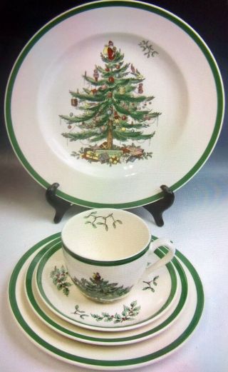 Spode Christmas Tree 5 Piece Place Setting S3324 Made In England
