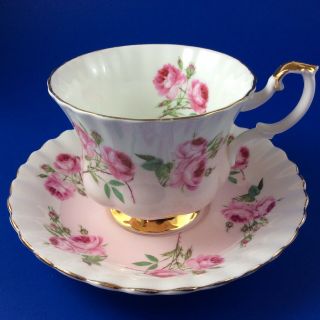 Royal Albert Bridesmaid Pink Roses Bone China Tea Cup And Saucer