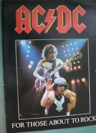 Ac/dc - Uk Tour Programme - 1982 - For Those About To Rock