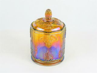 Vintage Indiana Carnival Glass 7 " Candy Jar With Lid