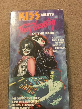 Kiss Meets The Phantom Of The Park Vhs 1988 Goodtimes Music Video Movie Rare