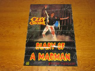 Ozzy Osbourne - Diary Of A Madman - 1981 Promo Uk Poster - Massively Rare