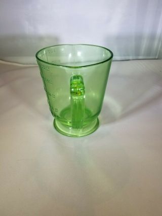Vintage Green Depression Glass 1 Quart Measuring Cup 2