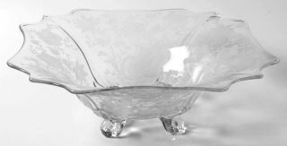 Cambridge Wildflower Clear 4 Toed Square Bowl 7164375