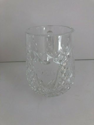 Vintage Waterford " Dad " Deep Cut Irish Crystal Beer Mug Stein Glass Tankard