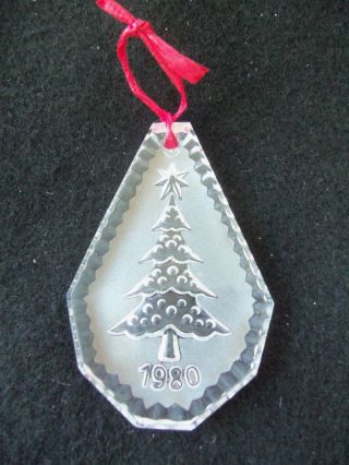 Vintage Waterford Crystal Annual Christmas Ornament Tree Design 1980