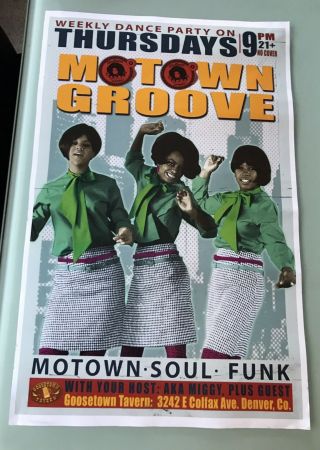 Motown Groove (diana Ross,  Supremes Photo) 11 " X 17 " Printed Color Poster -