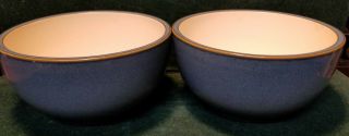 Set Of 2 Dansk Plateau Blue 3 " X5.  5 " Soup Cereal Bowls M11