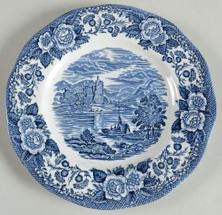 Royal Warwick Lochs Of Scotland Blue Luncheon Plate 641200
