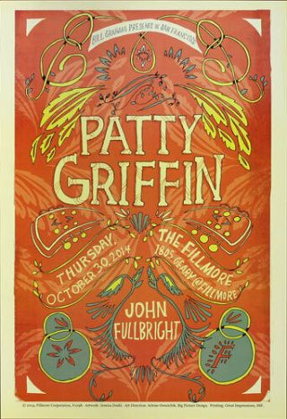 Patty Griffin Poster W/ John Fullbright F1298 Fillmore