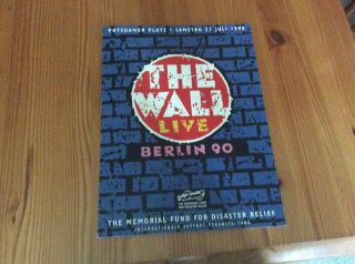 Roger Waters The Wall In Berlin 1990 Tour Programme