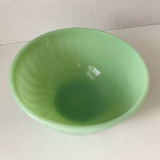 Vintage Fire King Jadeite Swirl Serving or Mixing Bowl 8 