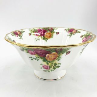 Royal Albert Old Country Roses Pedestal Bowl Footed Candy Serving 6 1/4 "