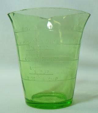 Green Federal Three Spout 1 Cup Liquid Measuring Cup