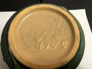 Vintage Roseville Art Pottery Zephyr Lily Green Bowl Pattern 470 - 5” 4