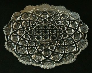 Westmoreland Glass " Old Quilt " 10 1/4 " Crystal Clear Cookie Plate