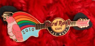 Hard Rock Cafe Pin Key West Gay Pride Pink Parrot Leather Daddy Hat Rainbow Flag