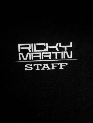 Ricky Martin 2007 Black And White Tour 2007 STAFF Tshirt Mens Sz L 4