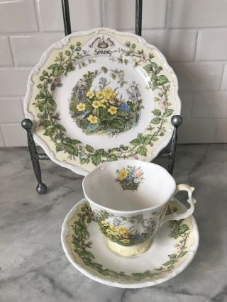 Royal Doulton Brambly Hedge Spring 3 Piece Set Cup Saucer Plate