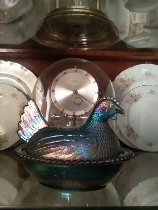 Indiana Glass Iridescent Carnival Hen on Nest 2