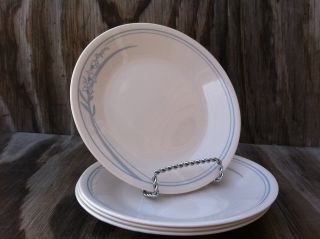 4 Corelle Dishes Blue Lily Beige Bread & Butter Or Dessert Plates Set Of 4