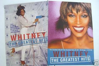 Whitney Houston " Greatest Hits " Australian Promo Poster - 2 - Sided Large Version