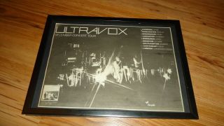 Ultravox 1980 Tour - Framed Press Release Promo Advert