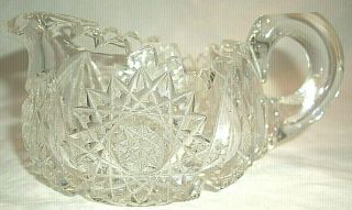 2 ABP American Brilliant Period Cut Glass Creamers Designs Not Signed 5
