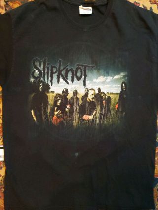 Slipknot Heavy Metal Band T - Shirt Mens Large L Iowa Hanes Vintage Death