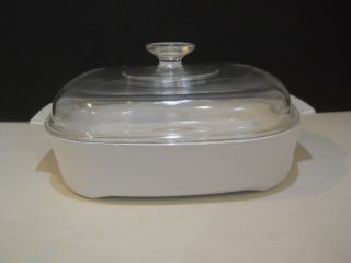 Corning Ware All White Browning Skillet Roaster Mw - A - 10 - B Jj