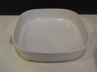 CORNING WARE ALL WHITE BROWNING SKILLET ROASTER MW - A - 10 - B JJ 3