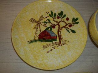 Blue Ridge Pottery 3 piece Windmill set plate,  cup,  saucer 3